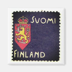 Vinatge stamp - Finland Magnet