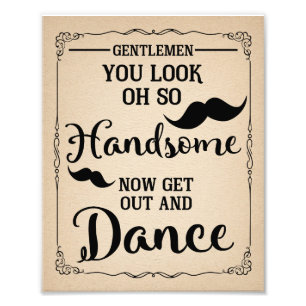 VINATGE STYLE BATHROOM SIGN FOR MEN