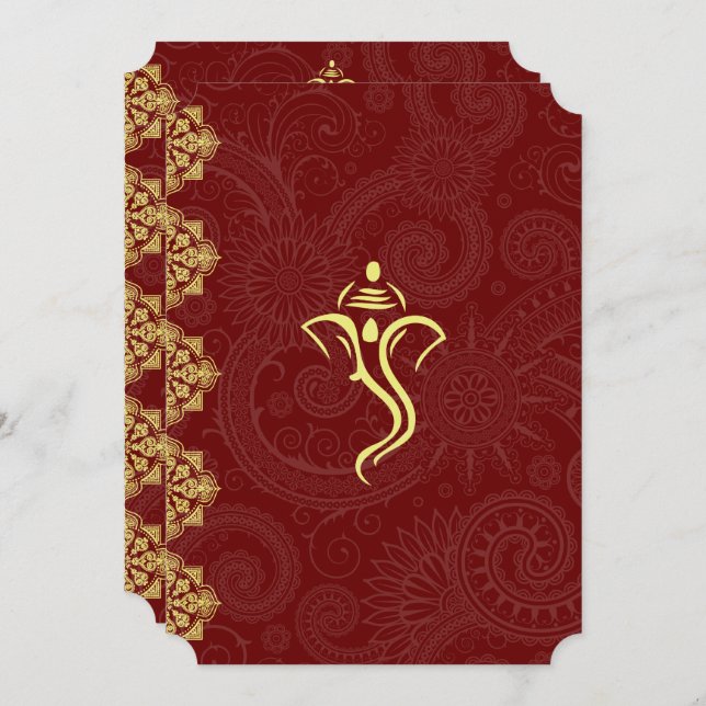 Vinayaka Wedding Invitations (Front/Back)