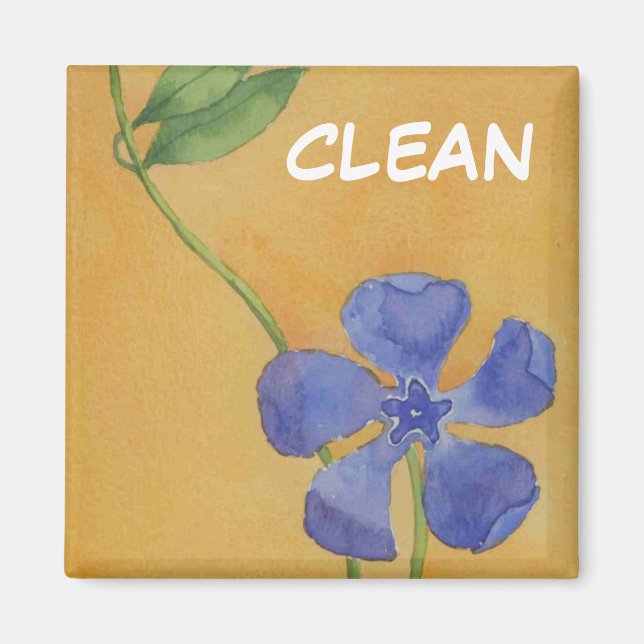 "Vinca" Dish Washer Status Floral Magnet (Front)
