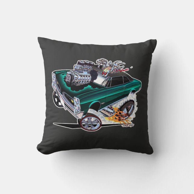 Vince Crains High Octane Art, 1966 GTO Goatinator Cushion (Front)