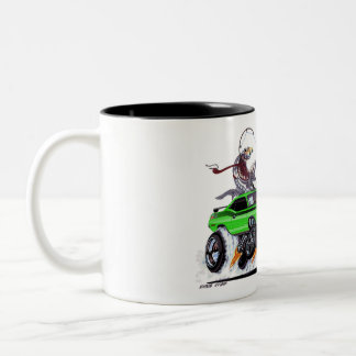 Vince Crains High Octane Art, 1970 AAR 'cuda Two-Tone Coffee Mug