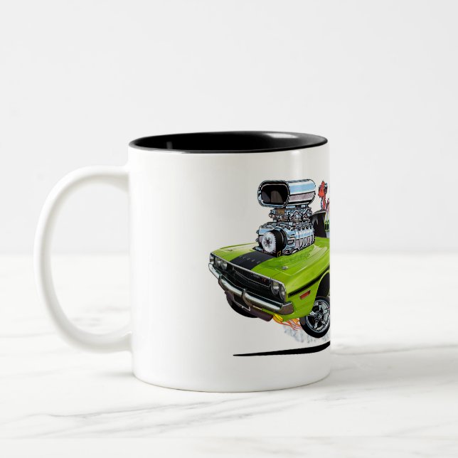 Vince Crains High Octane Art, 1970 Challenger R/T Two-Tone Coffee Mug (Left)