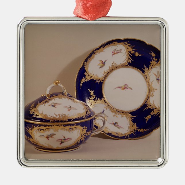 Vincennes bowl and stand, c.1745 metal tree decoration (Front)