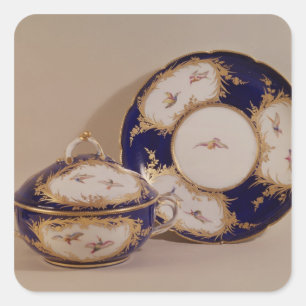 Vincennes bowl and stand, c.1745 square sticker