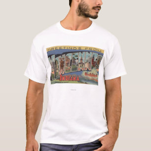 Vincennes, Indiana - Large Letter Scenes T-Shirt