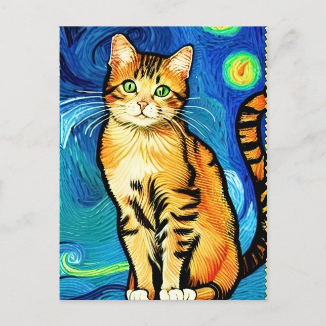 Vincent Cat Gogh Postcard (Front)