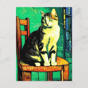 Vincent Cat Gogh Postcard