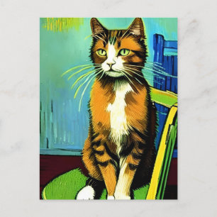 Vincent Cat Gogh Postcard