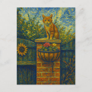 Vincent Cat Gogh Postcard
