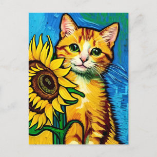 Vincent Cat Gogh Postcard