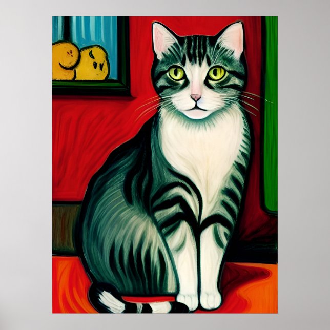 Vincent Cat Gogh Poster (Front)