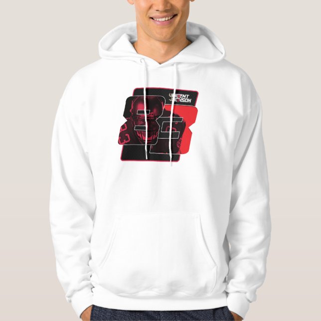 Vincent Jackson Mens Hoodie - White (Front)
