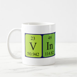 Vincent periodic table name mug