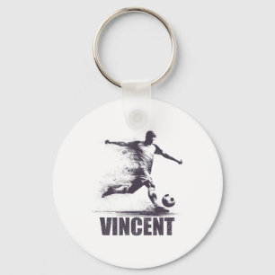 Vincent Soccer Boys Personalized First Name Vincen Key Ring