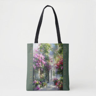 Vincent Style Summer Garden Floral Watercolor Tote Bag