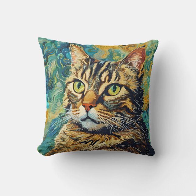 Vincent the Cat Cushion (Front)