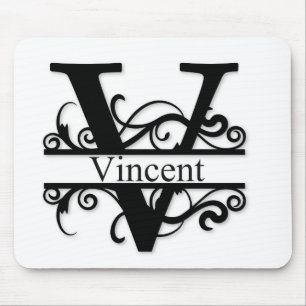 Vincent V Monogram Mouse Pad