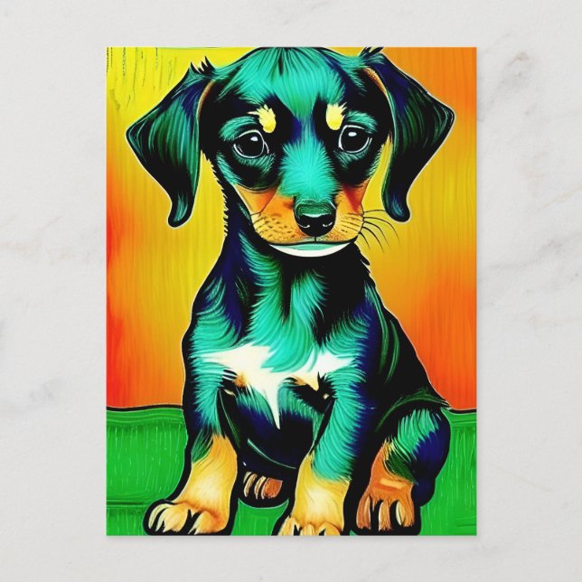 Vincent Van Dog Postcard (Front)