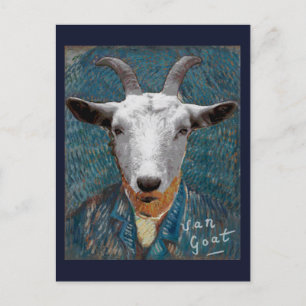 Vincent Van Goat Animal Painter Postcard