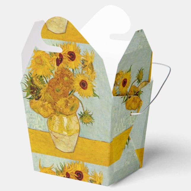Vincent Van Gogh 12 Sunflowers Impressionist Favour Box (Opened)