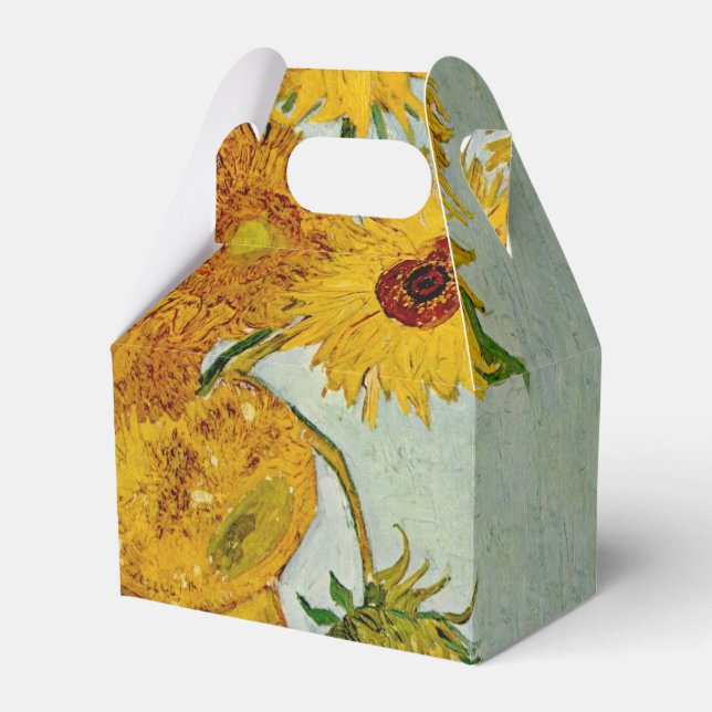 Vincent Van Gogh 12 Sunflowers Impressionist Favour Box (Front Side)