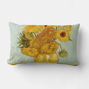 Vincent Van Gogh 12 Sunflowers Impressionist Lumbar Cushion