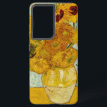 Vincent Van Gogh 12 Sunflowers Impressionist Samsung Galaxy Case<br><div class="desc">Vincent Van Gogh's Vase with 12 Sunflowers is one of Van Gogh's famous Sunflower series. This painting of sunflowers is part of Van Gogh's second set of beautiful impressionist sunflower paintings, which he created in 1888. The sunflowers are yellow against a background of light blue. As in all of Van...</div>