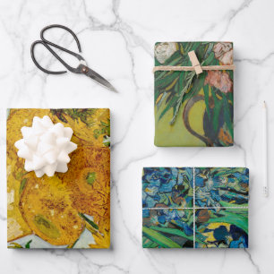 Vincent Van Gogh 12 Sunflowers Impressionist Wrapping Paper Sheet