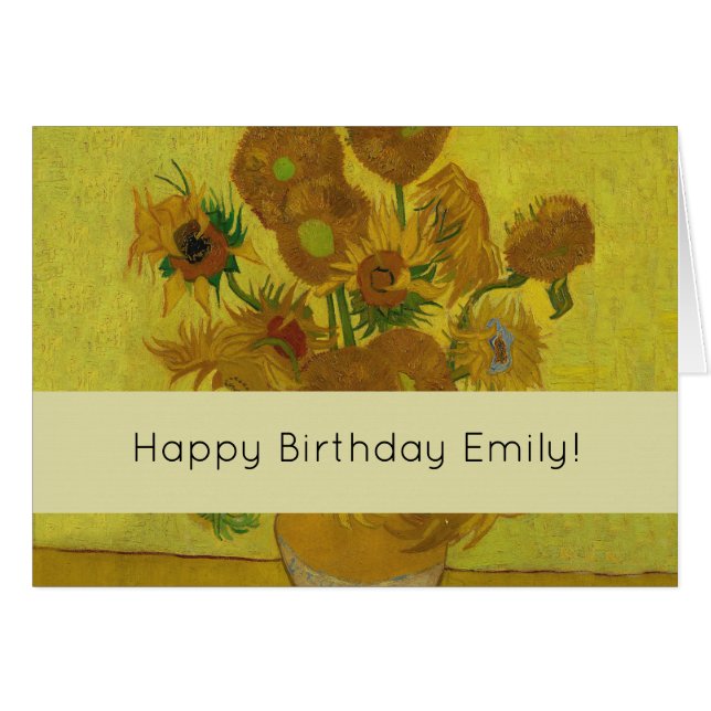 Vincent Van Gogh 15 Sunflowers Painting (Front Horizontal)