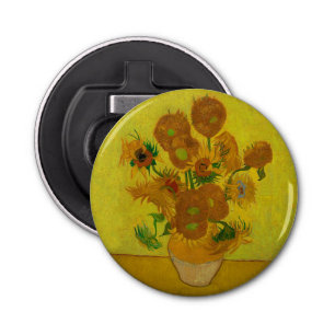 Vincent Van Gogh 15 Sunflowers Painting Bottle Opener