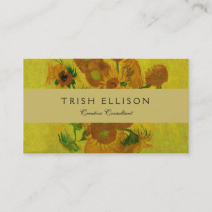 Vincent Van Gogh 15 Sunflowers Painting Business Card