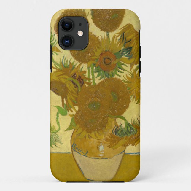 Vincent Van Gogh 15 Sunflowers Painting Case-Mate iPhone Case (Back)