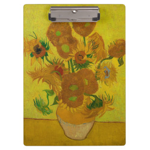 Vincent Van Gogh 15 Sunflowers Painting Clipboard