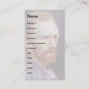 Vincent Van Gogh - 1887 Self Portrait Painting Business Card