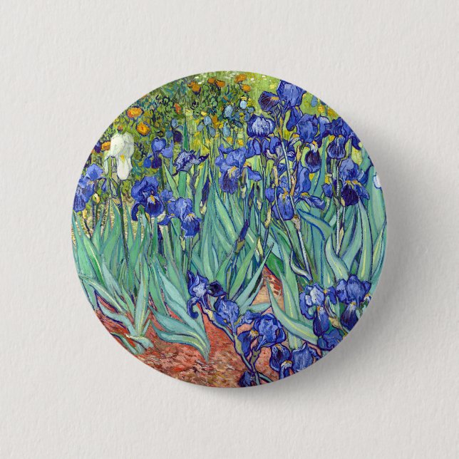 Vincent van Gogh 1889 Irises 6 Cm Round Badge (Front)