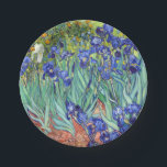 Vincent Van Gogh 1898 Irises Paper Plate<br><div class="desc">www.MandasMacabre.com</div>