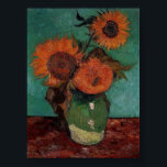 Vincent Van Gogh 3 Sunflowers Art Painting Print<br><div class="desc">In August, 1888 Vincent van Gogh began painting a series of works which, as Dr. Jan Hulsker suggests "perhaps more than any other of his paintings, have made him known throughout the world. They are often the only works with which he is identified. This series is, of course, the sunflowers....</div>