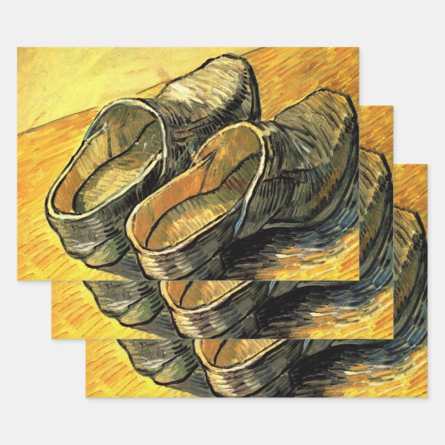 Vincent van Gogh - A Pair of Leather Clogs Wrapping Paper Sheet (Set)