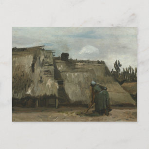 Vincent van Gogh - A Peasant Woman Digging in Fron Postcard