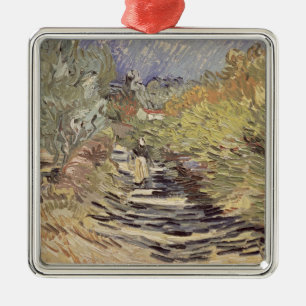 Vincent van Gogh A Road in St. Remy Metal Tree Decoration