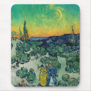 Vincent van Gogh - A Walk at Twilight Mouse Pad