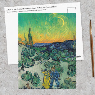 Vincent van Gogh - A Walk at Twilight Postcard