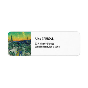 Vincent van Gogh - A Walk at Twilight Return Address Label