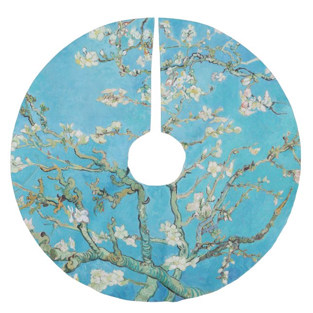 Vincent van Gogh - Almond Blossom Brushed Polyester Tree Skirt (Front)