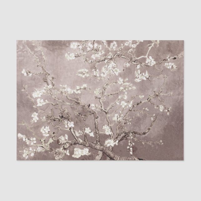 Vincent Van Gogh Almond Blossoms Beige Tissue Paper (Front)