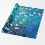 Vincent Van Gogh Almond Blossoms Bright Turquoise Wrapping Paper<br><div class="desc">“Gift artfully, wrap beautifully.” Turn every gift into a masterpiece with this Van Gogh Almond Blossoms wrapping paper in bright turquoise. Featuring the iconic almond branches and blossoms set against a vibrant turquoise background, this design makes your presents as beautiful on the outside as they are on the inside. Perfect...</div>