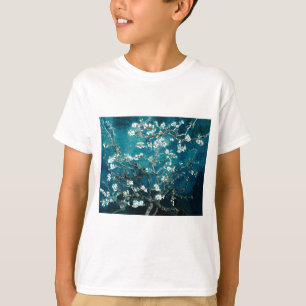 Vincent Van Gogh Almond Blossoms Dark Teal T-Shirt