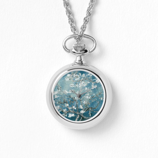 Vincent Van Gogh Almond Blossoms Teal Watch (Front)