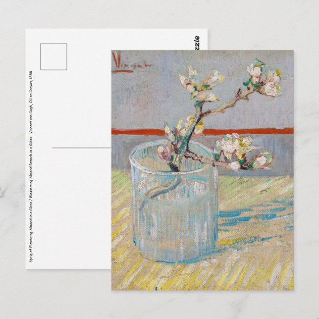 Vincent van Gogh - Almond Branch in a Glass Postcard (Front/Back)